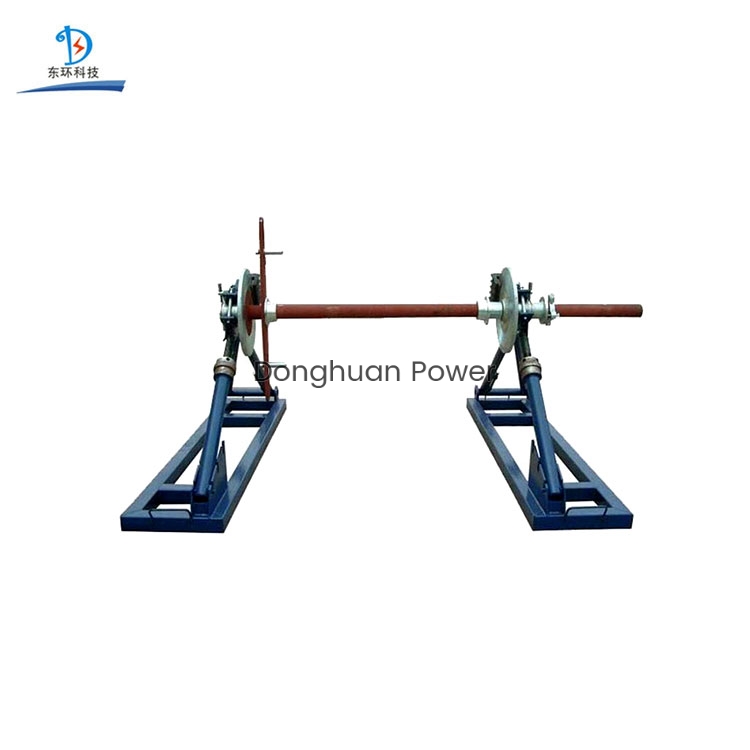 Detachable Type Drum Brakes Spiral Rise Machinery Wire Rope Reel Support Conductor Wire Cable Reel Stand